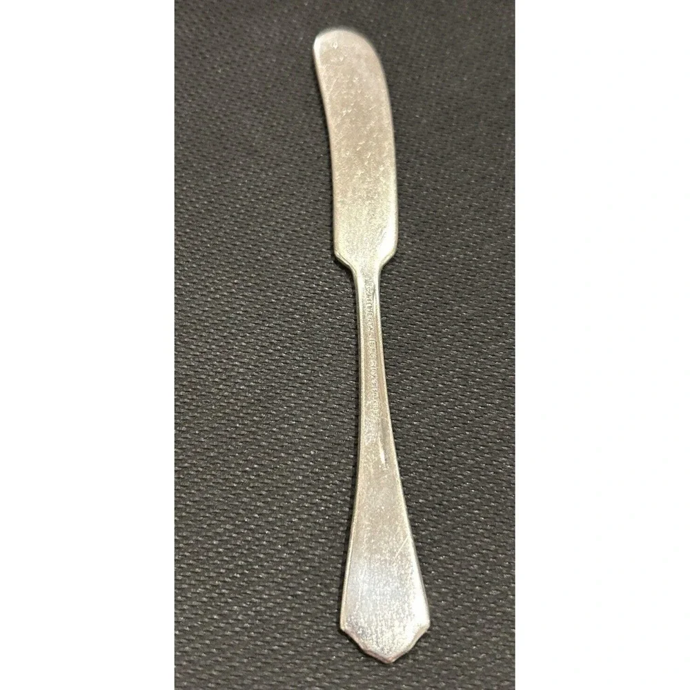 Continental Silverplate Flatware Butter Spreader Silver Art Deco Mid Century